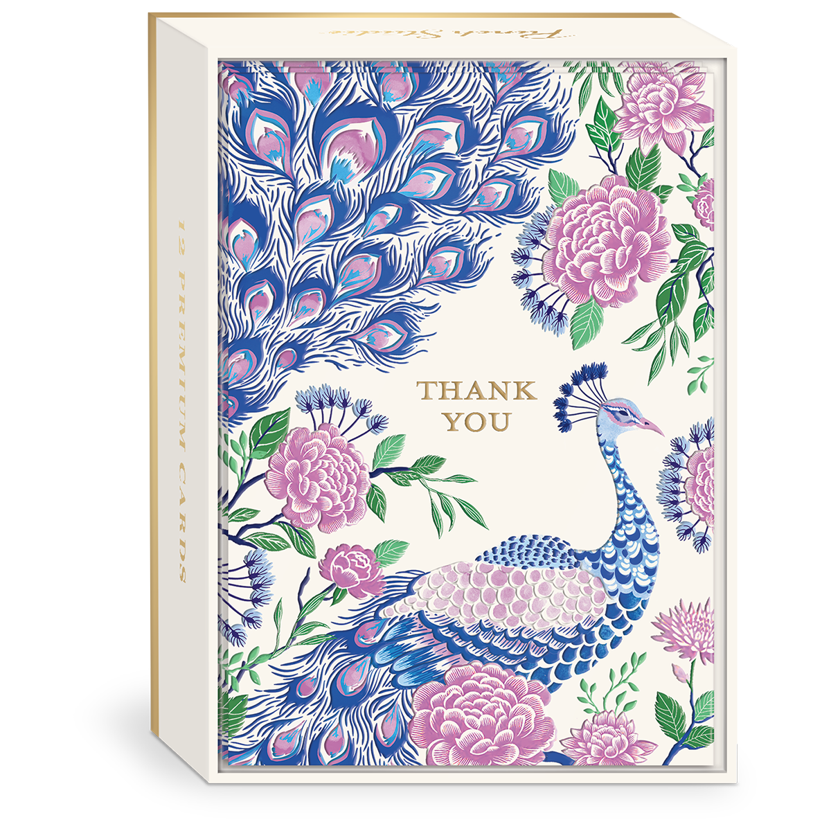Peacock Thank you Note Cards set.