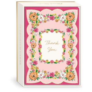Handkerchief Thank you Note Cards set.