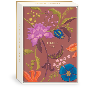 Jacobean Thank you Note Cards set.