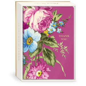 Pink Floral Thank you Note Cards set.