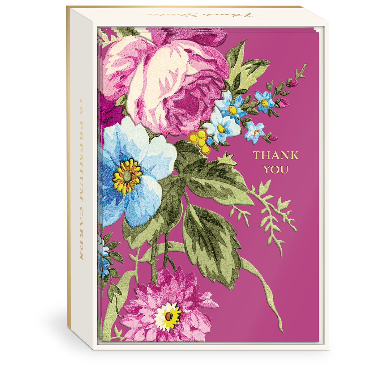 Pink Floral Thank you Note Cards set.