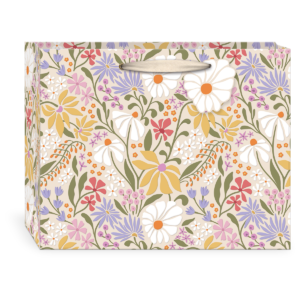Flower Market Wildflowers Large Gift Bag with handles.