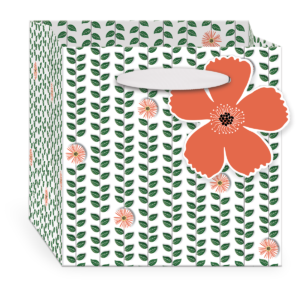 Green Garden Vines Cube Bag with handles.