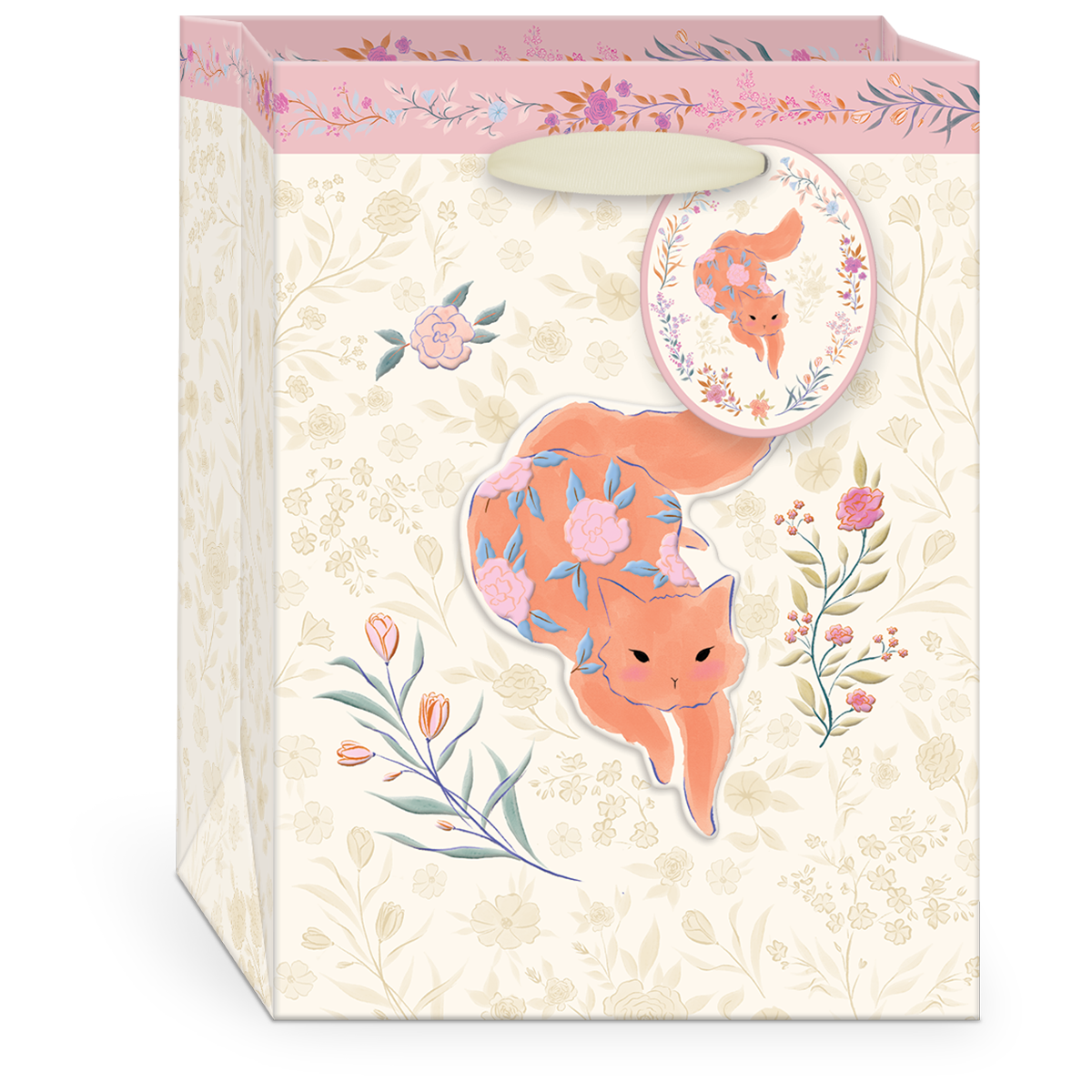 Wildflower Pets Cat Small Gift Bag with handles.