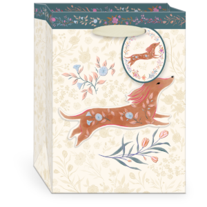 Wildflower Pets Doxie Small Gift Bag with handles.