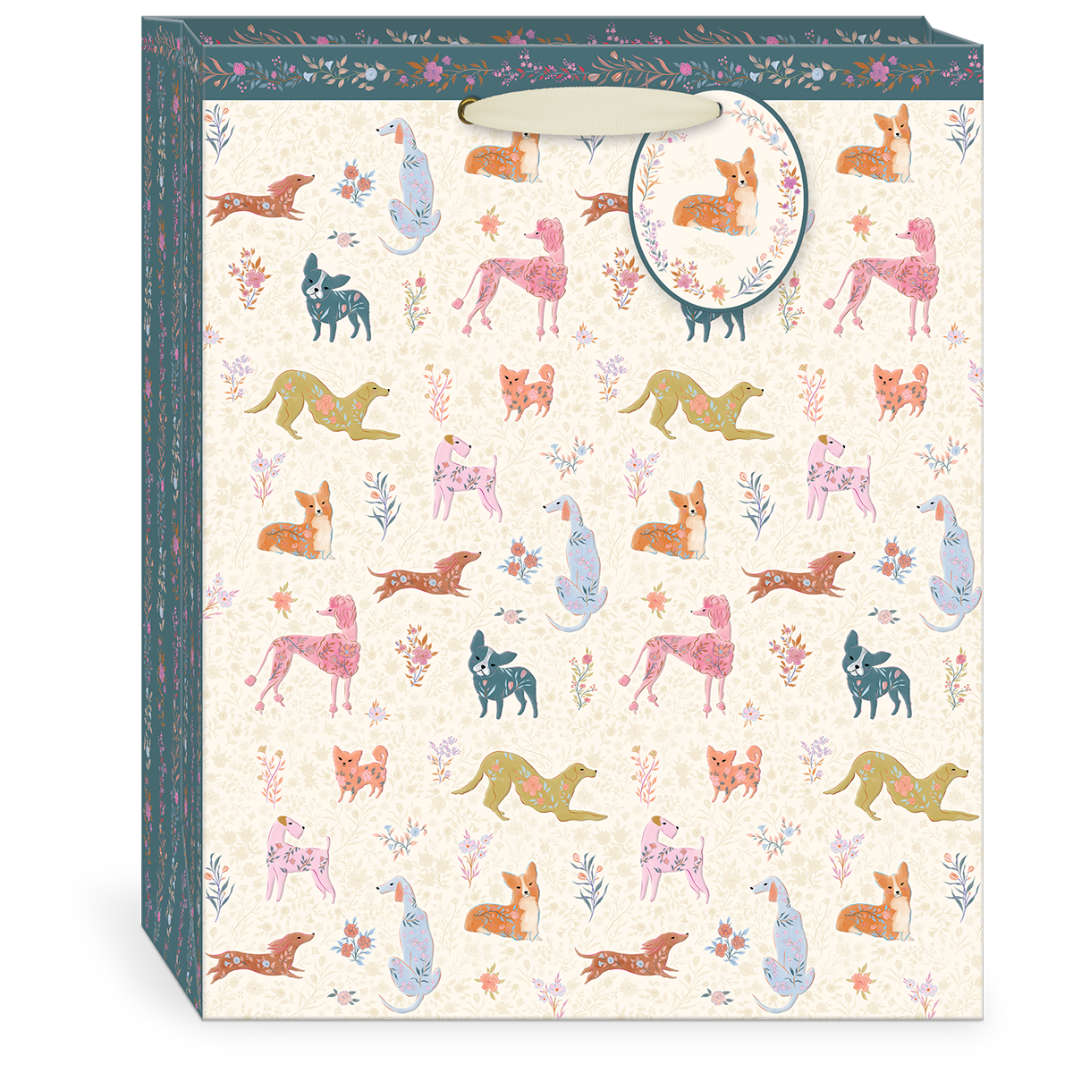 Wildflower Pets Dogs Large Gift Bag with handles.