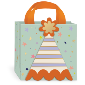 Party Time Hat Extra Small Gift Bag with handles.