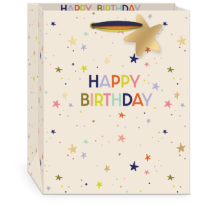 Party Time Stars Medium Gift Bag with handles.