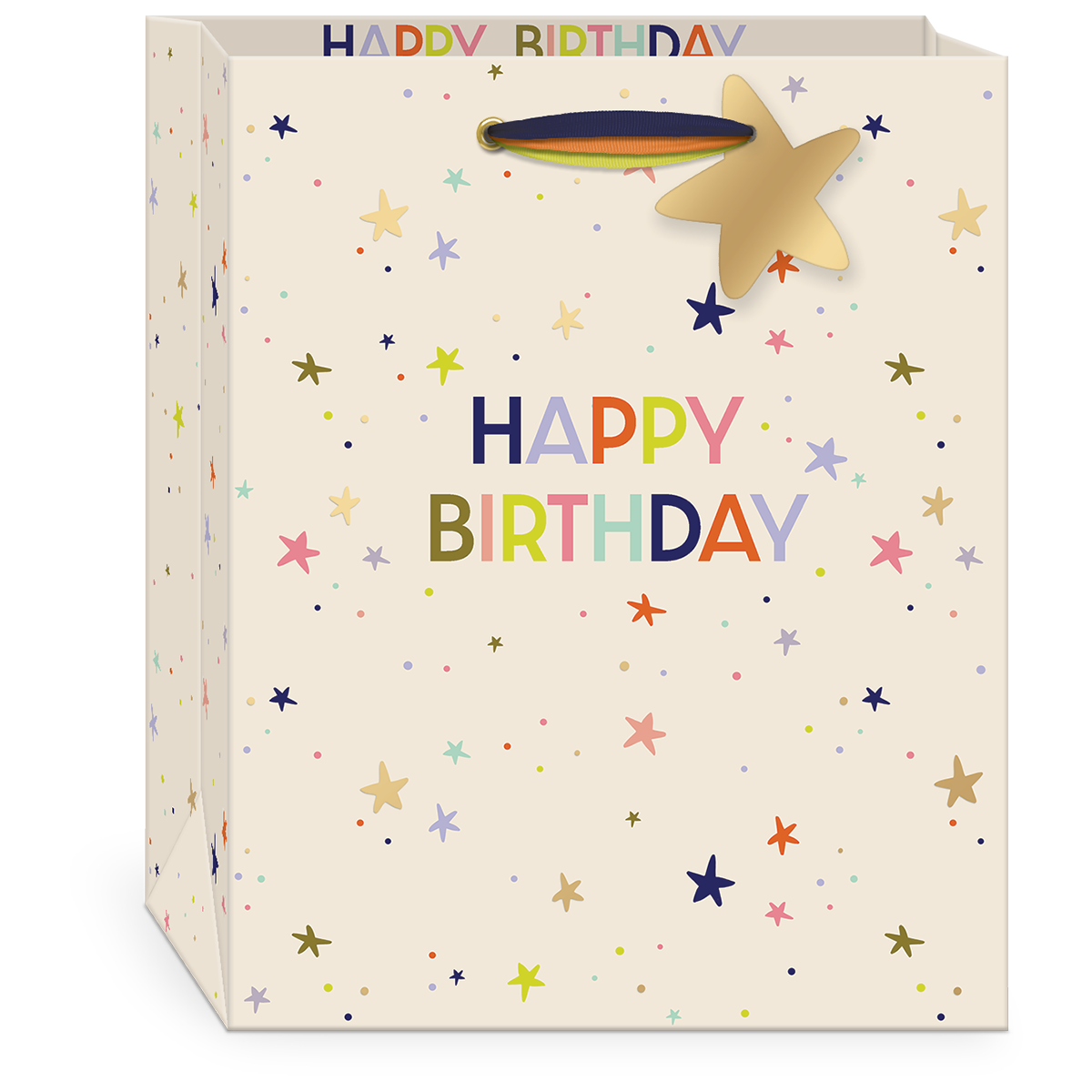 Party Time Stars Medium Gift Bag with handles.
