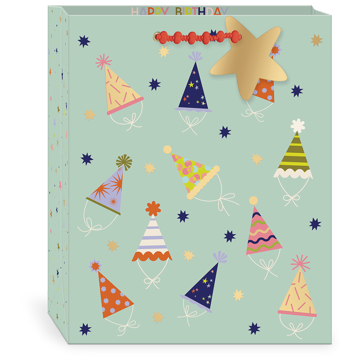 Party Time Hats Large Gift Bag with handles.