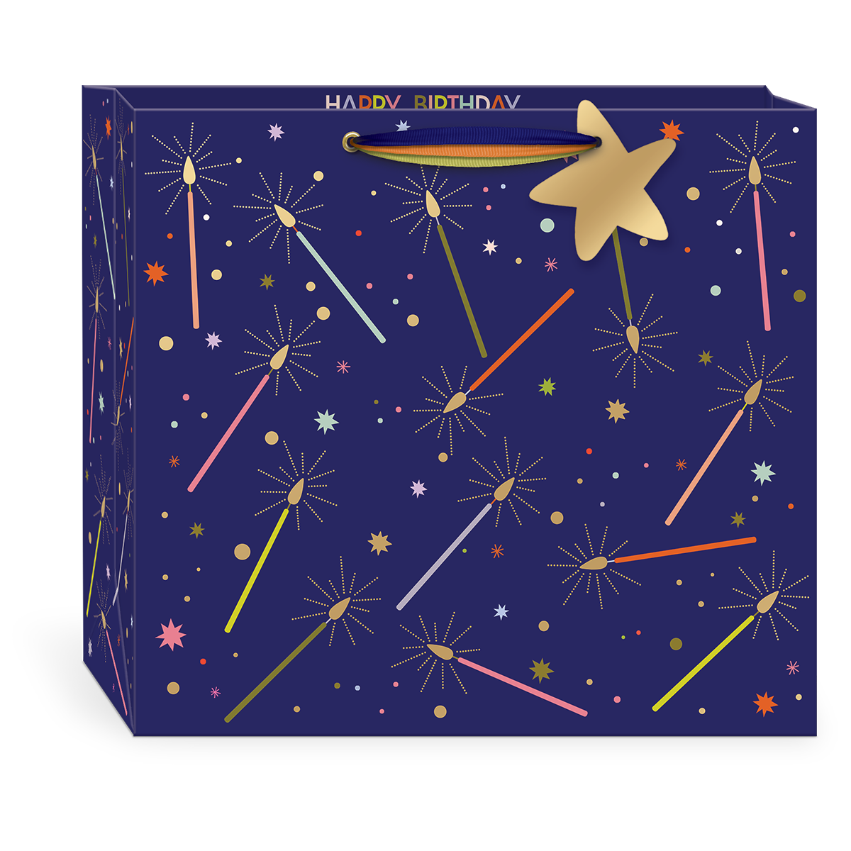 Party Time Navy Candles Extra Large Gift Bag with handles.