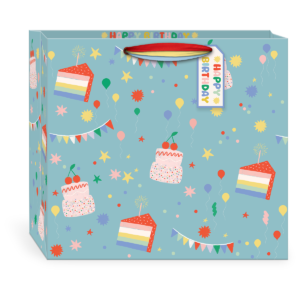 Birthday Brights Cakes Extra Large Gift Bag with handles.