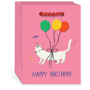 Balloon Pets Cat Small Gift Bag with handles.