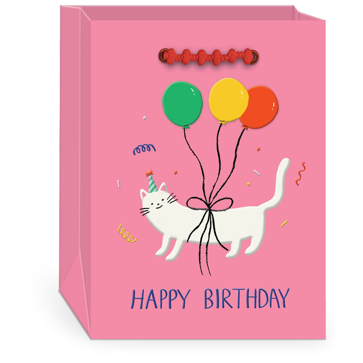 Balloon Pets Cat Small Gift Bag with handles.