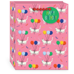 Balloon Pets Cats Medium Gift Bag with handles.