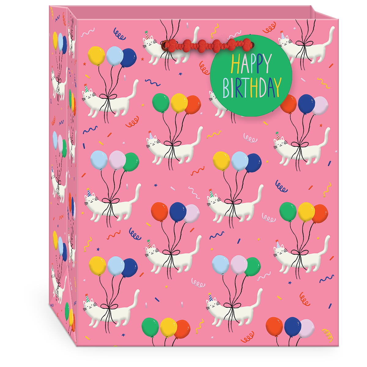 Balloon Pets Cats Medium Gift Bag with handles.