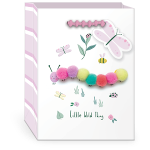 Sweet Garden Caterpillar Small Gift Bag with handles.