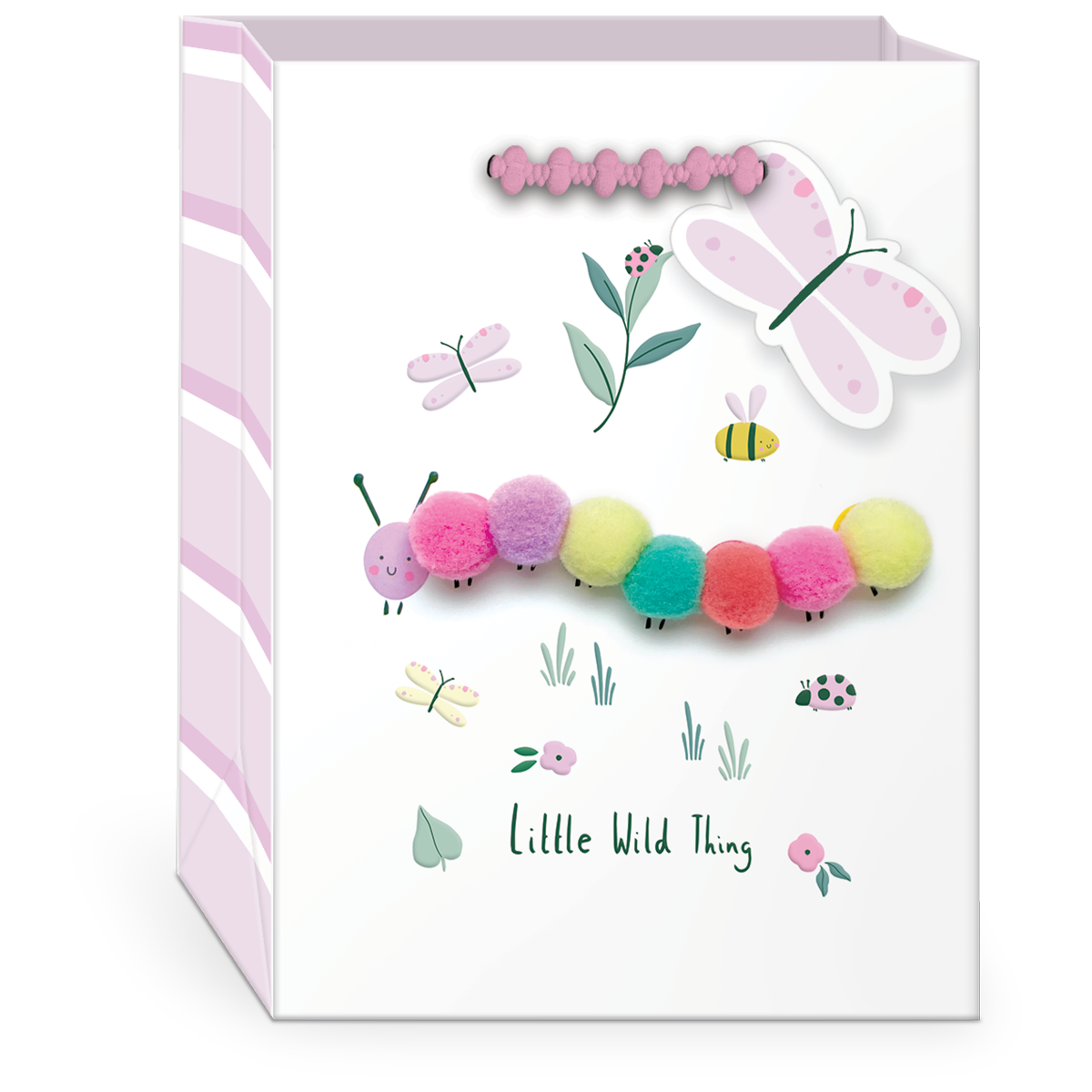 Sweet Garden Caterpillar Small Gift Bag with handles.
