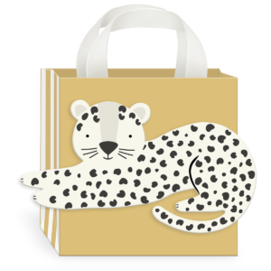 Up and Away Cheetah Extra Small Gift Bag with handles.