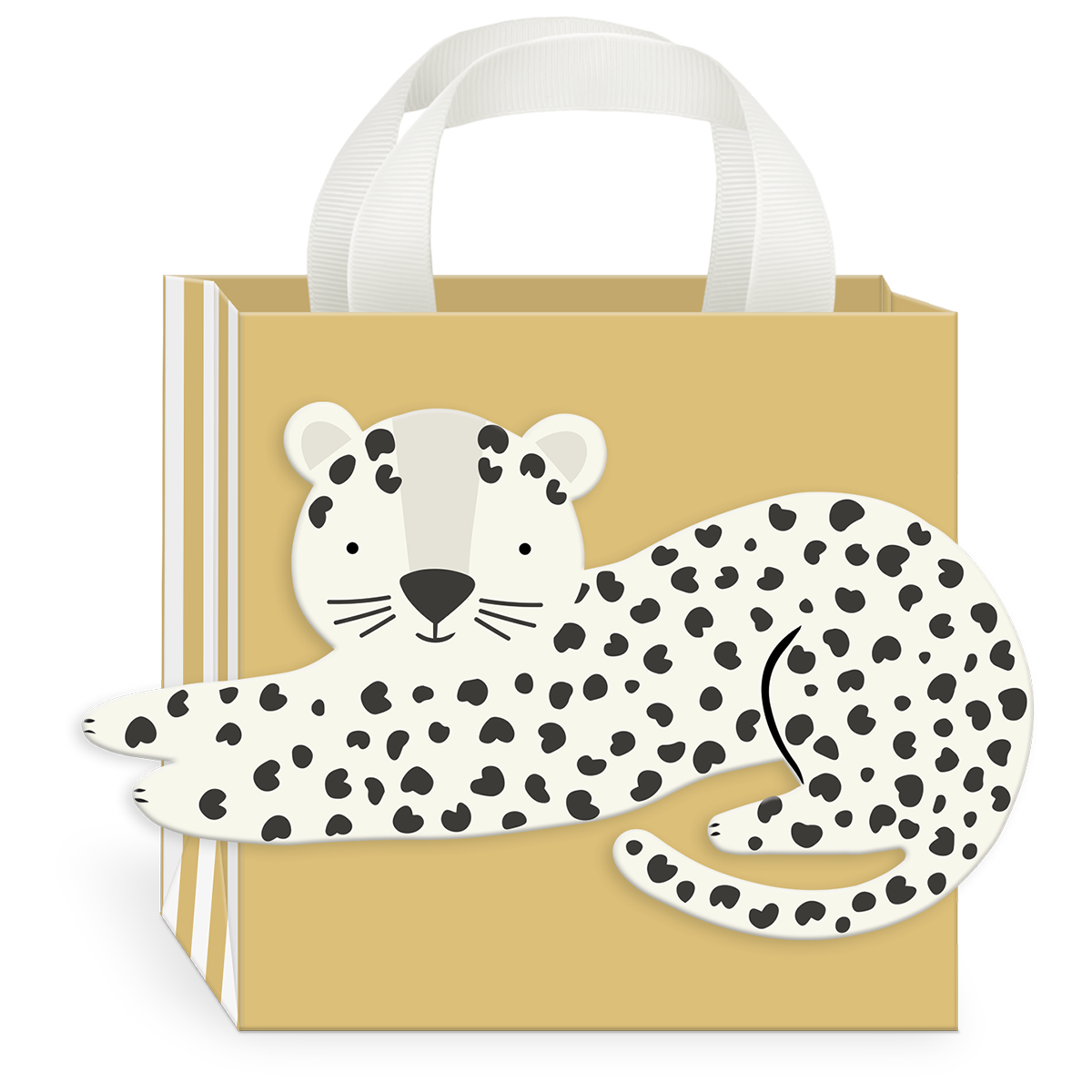 Up and Away Cheetah Extra Small Gift Bag with handles.