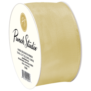 Champagne Wired Taffeta Ribbon