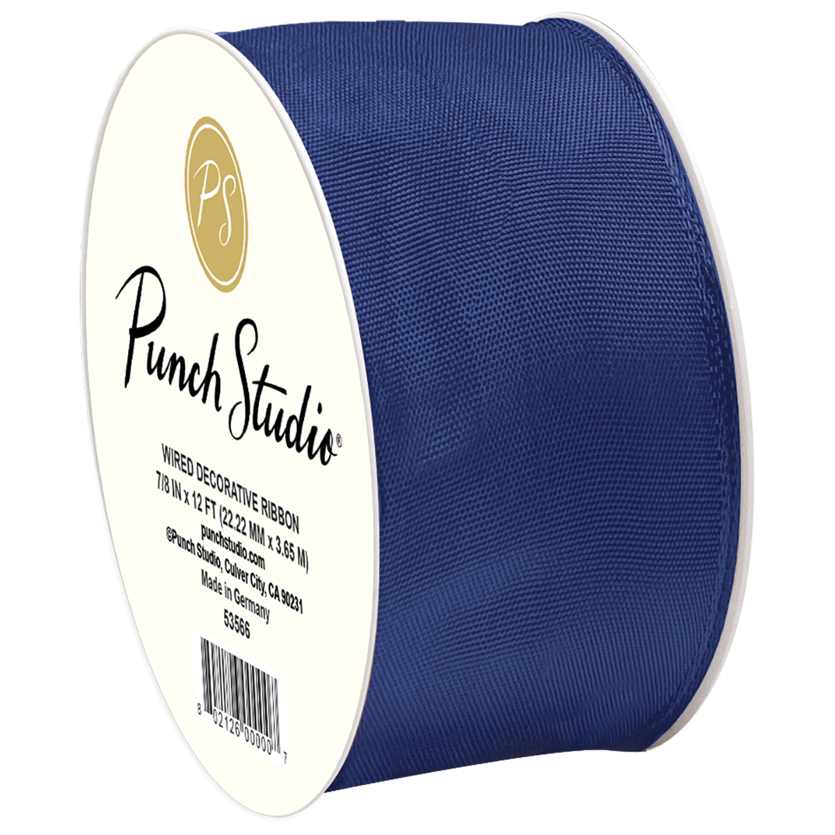 Navy Blue Wired Taffeta Ribbon