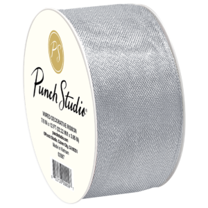 Silver Wired Sheer Metallic Ribbon