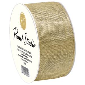 Gold Wired Sheer Metallic Ribbon