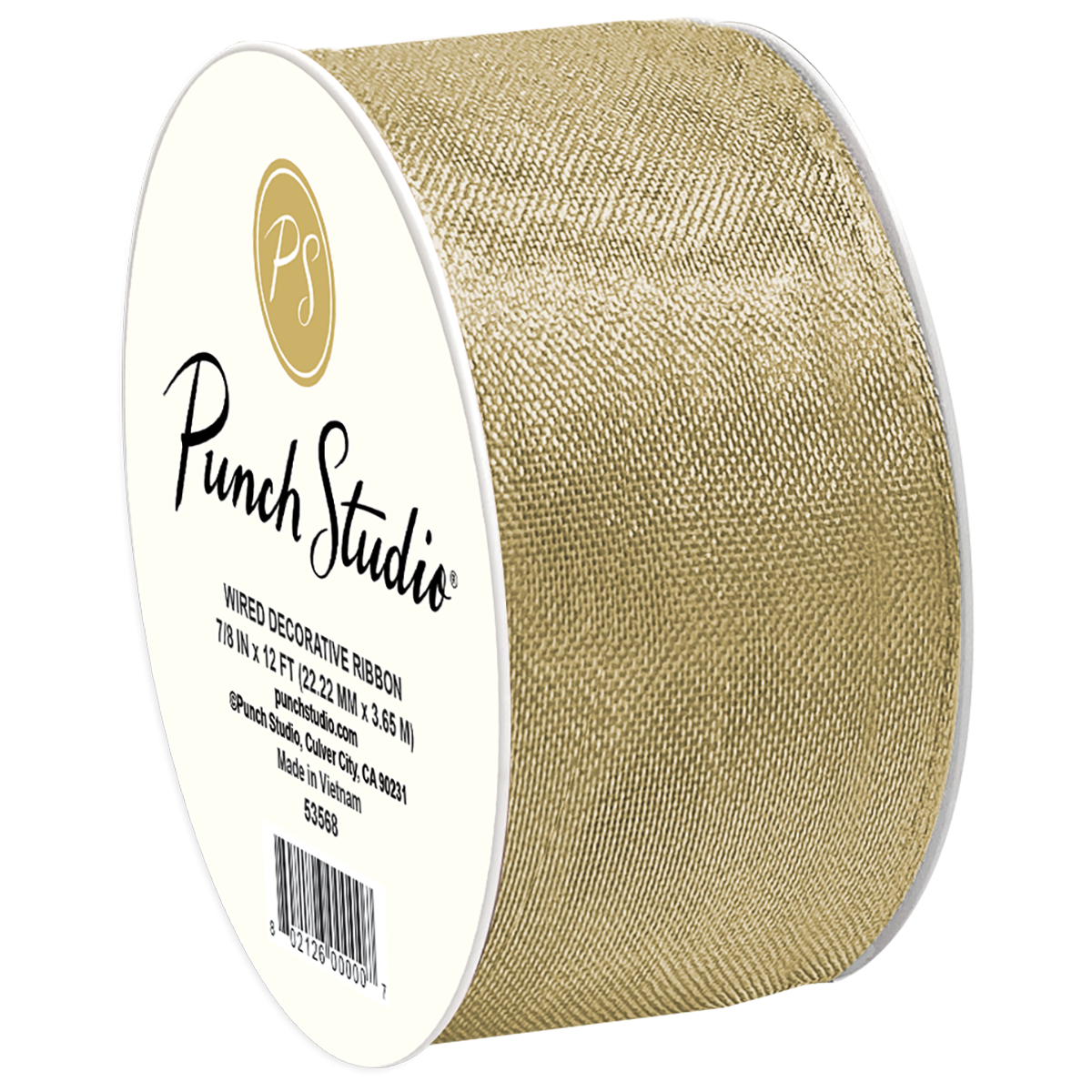 Gold Wired Sheer Metallic Ribbon