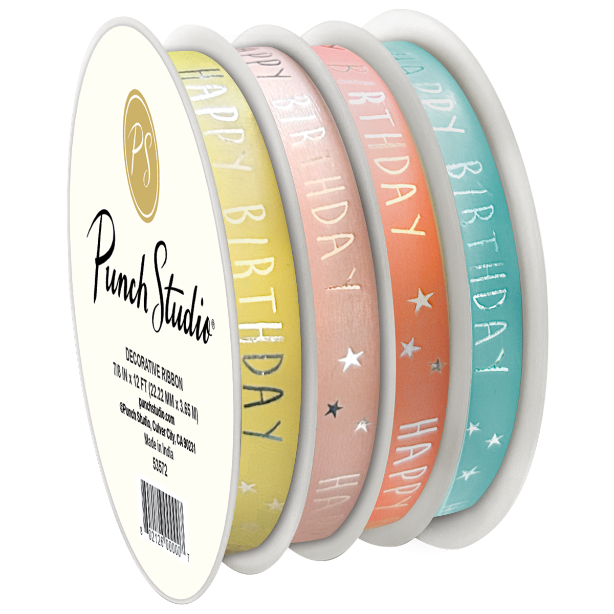 Happy Birthday Bright 4 Channel Curling Ribbon