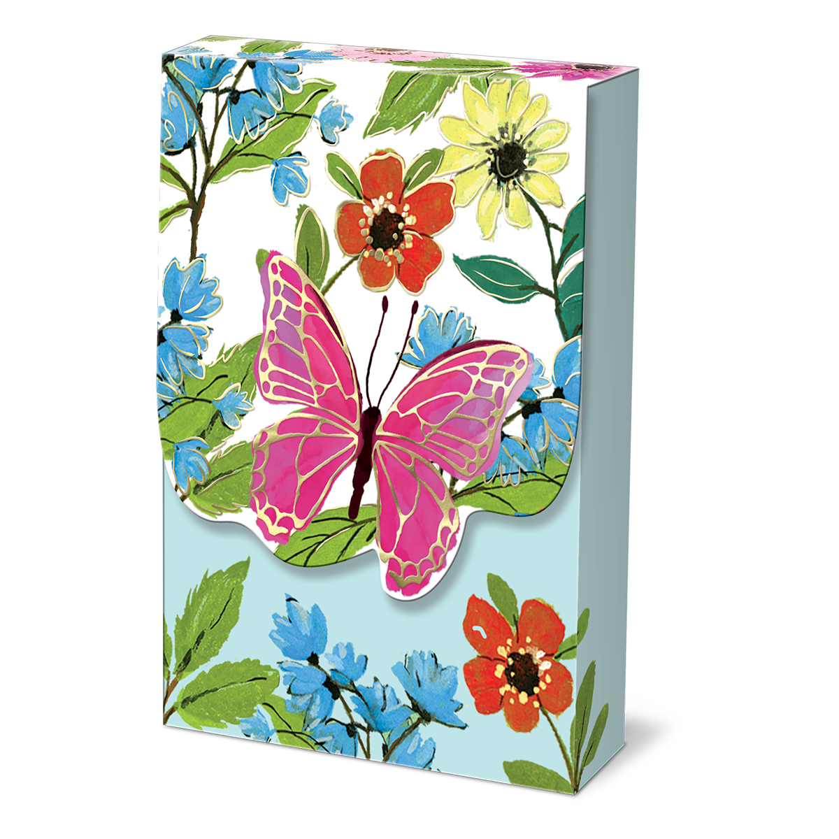 Full Bloom Butterfly Pouch Note Cards Product