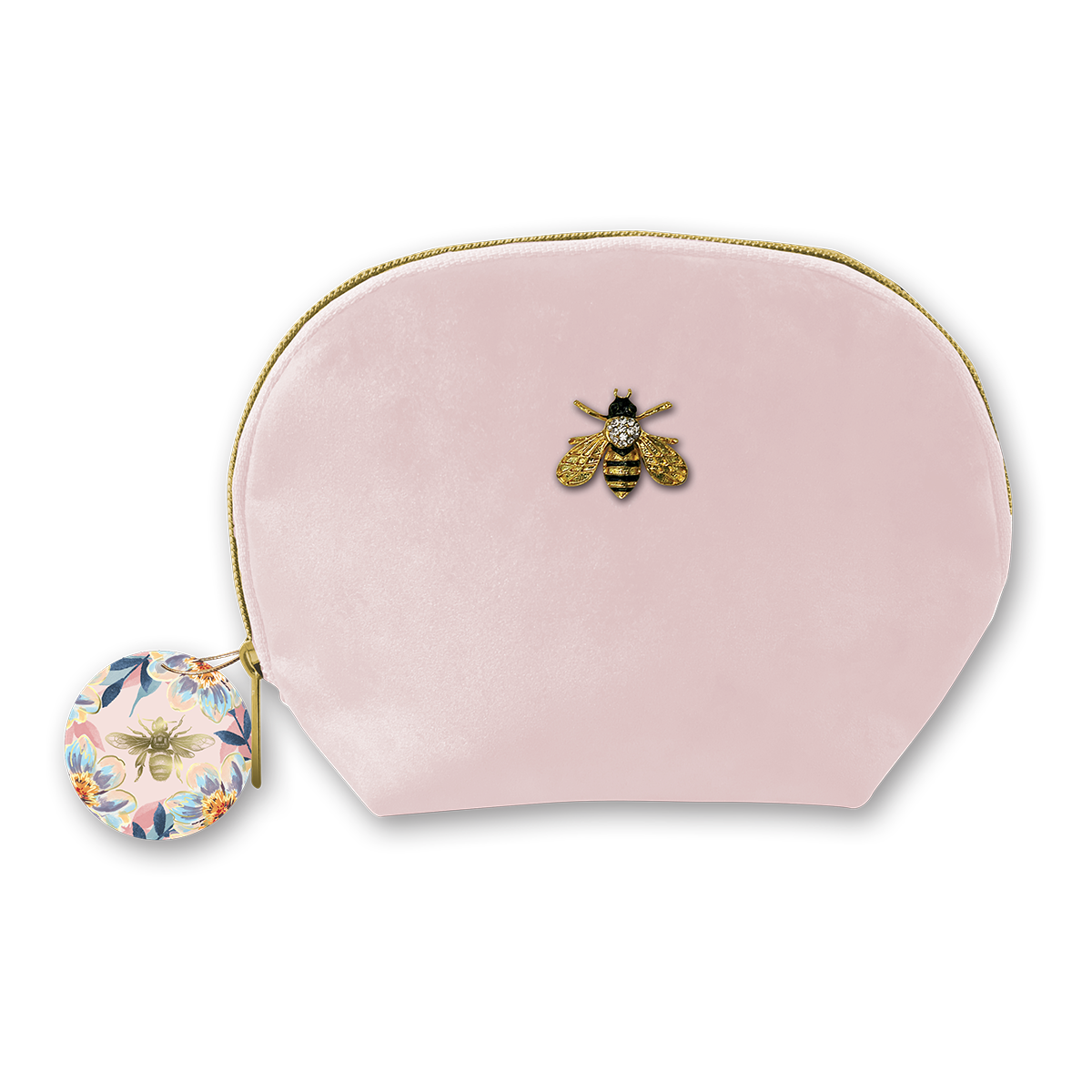 Florette Bee Blush Velvet Brooch Bag Product