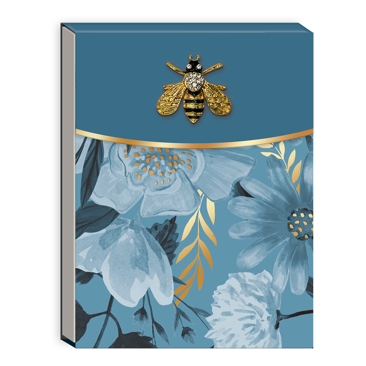 Blue Garden Brooch Notepad Product