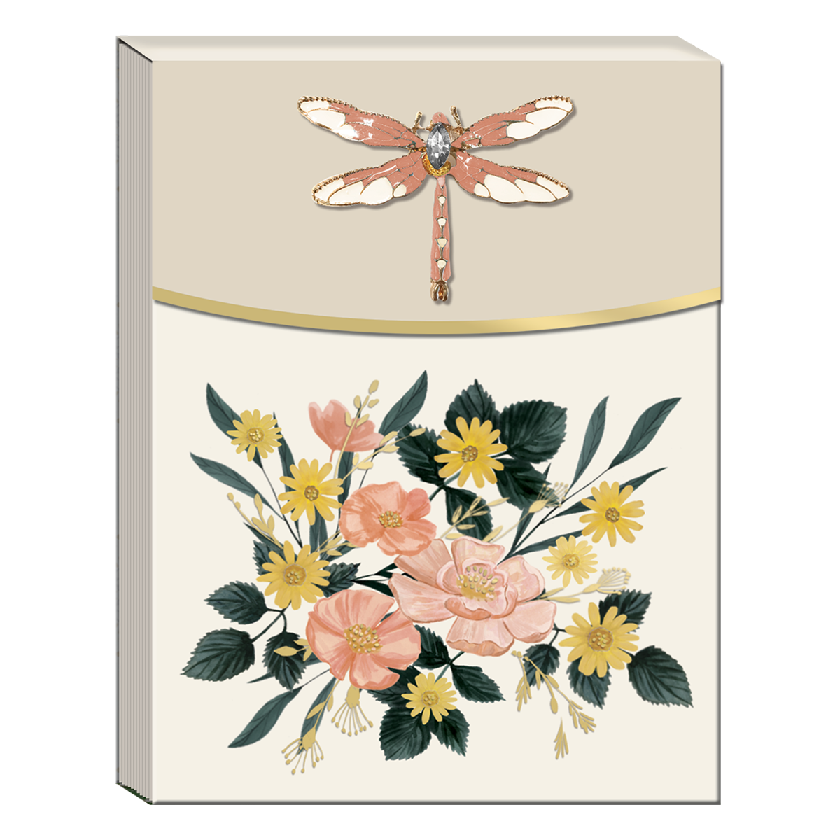 Cream Bouquet Brooch Notepad Product