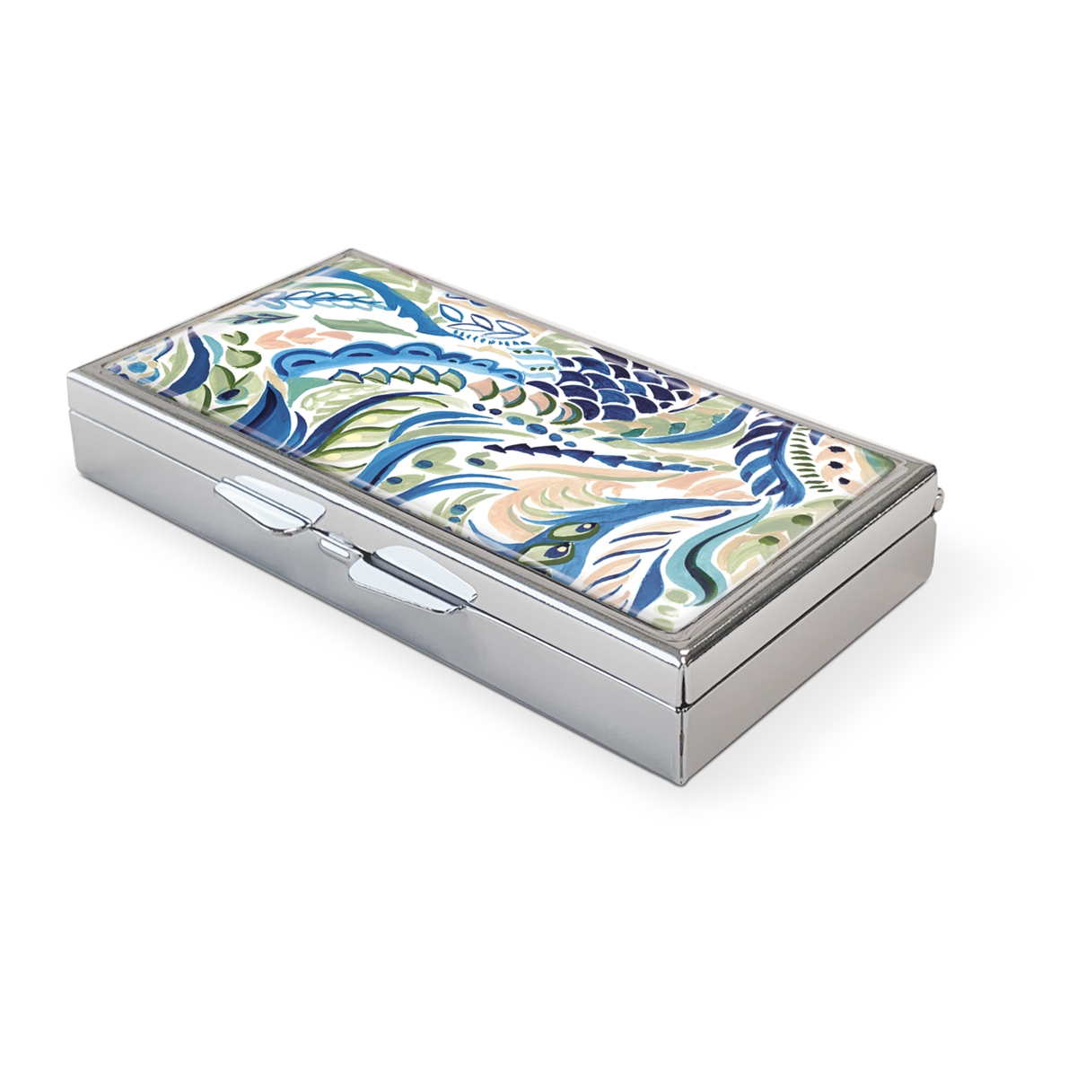 Azure Peacock Pill Box Product