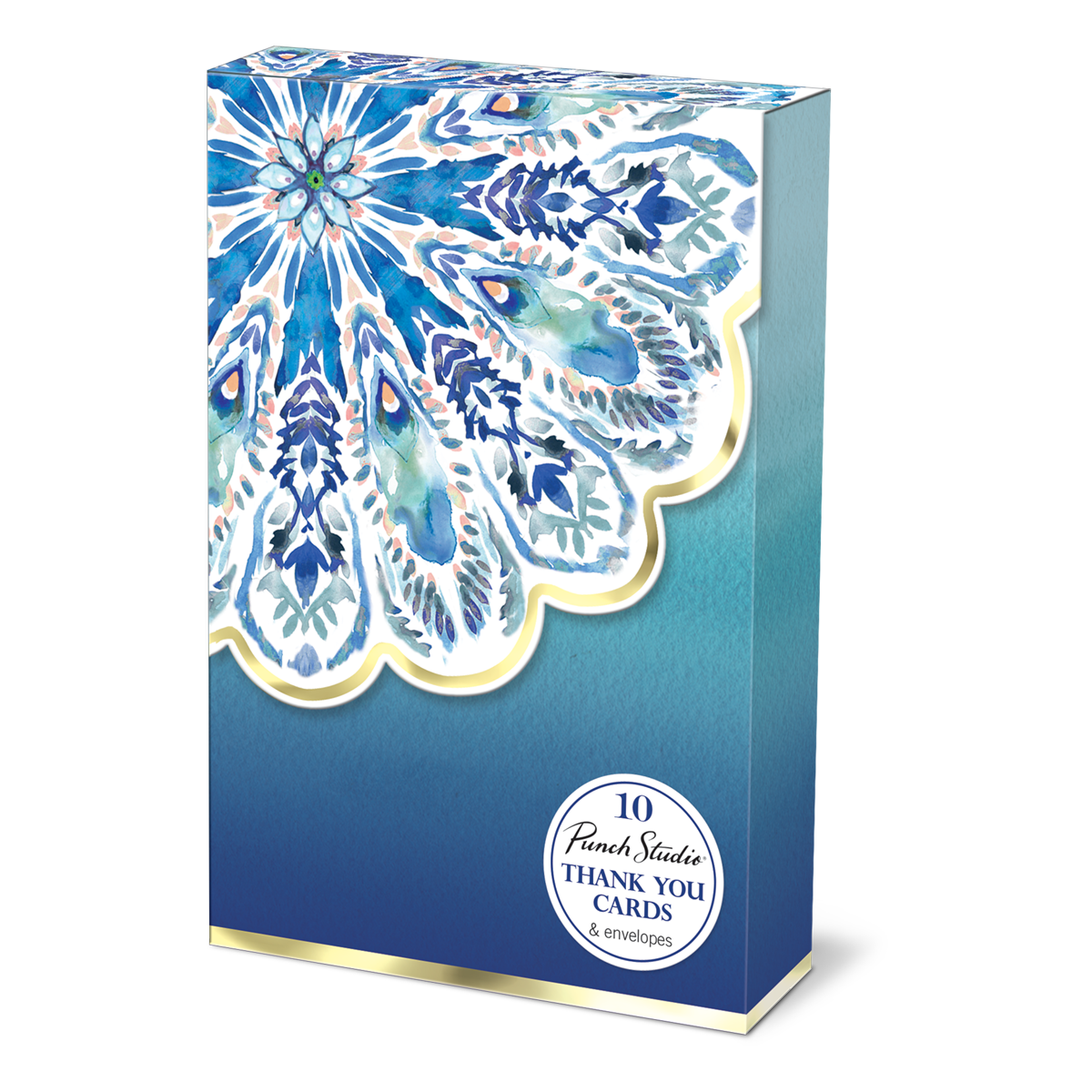 Azure Medallion Pouch Notecards Product