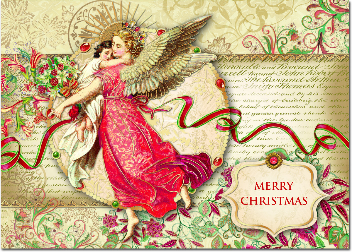Florentine Angel Boxed Holiday Cards Product