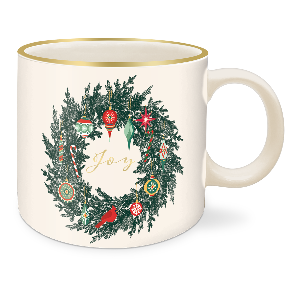 Vintage Christmas Wreath Mug Product