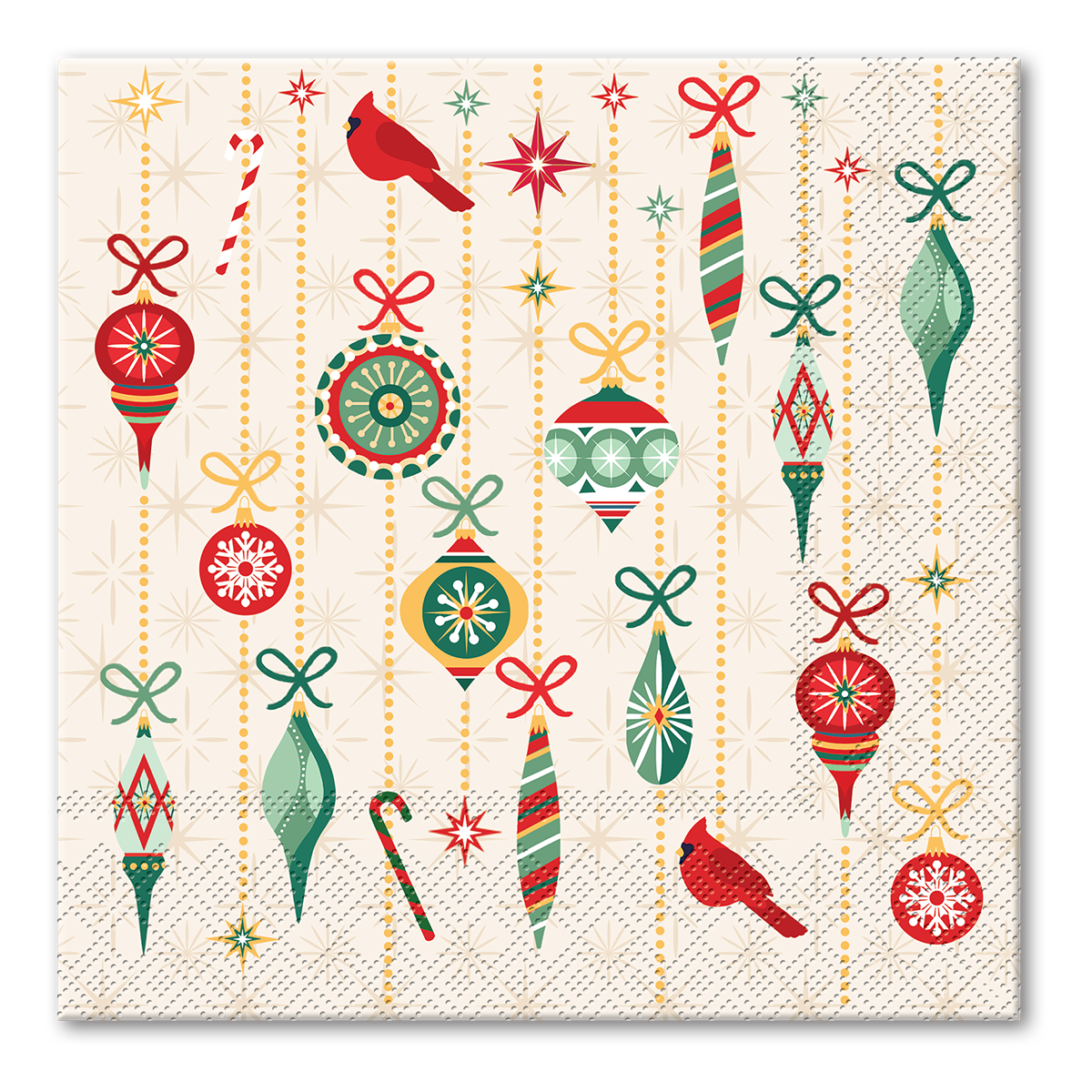 Vintage Christmas Ornaments Luncheon Napkins Product