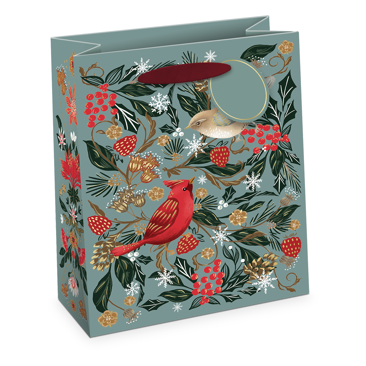 Christmas Birds Medium Gift Bag Product