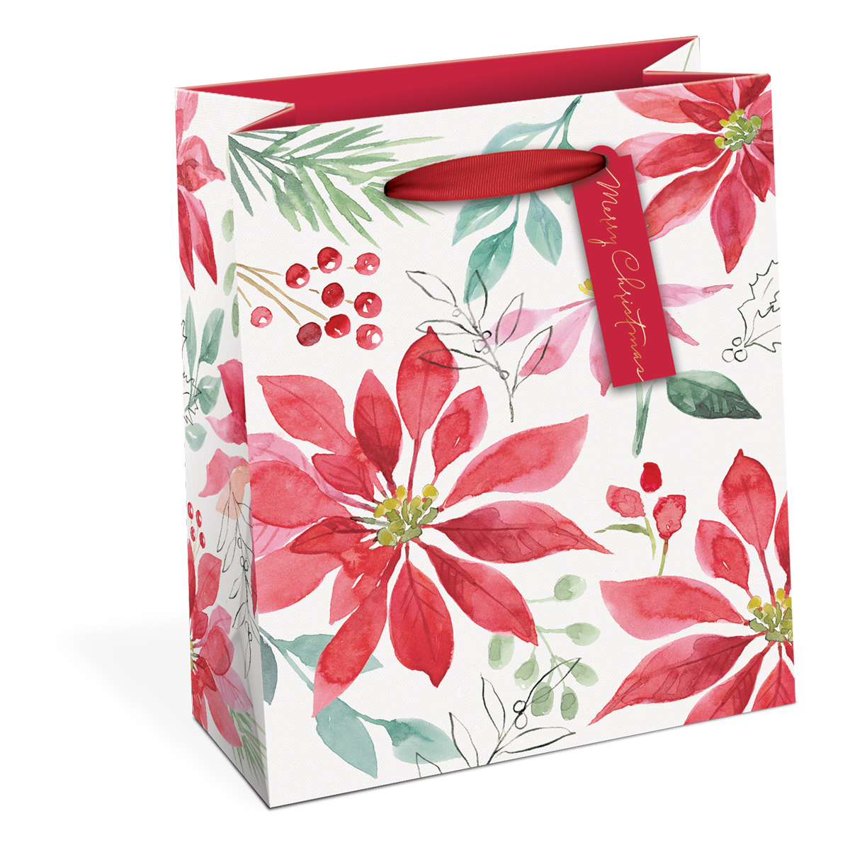 Watercolor Floral Medium Gift Bag Product