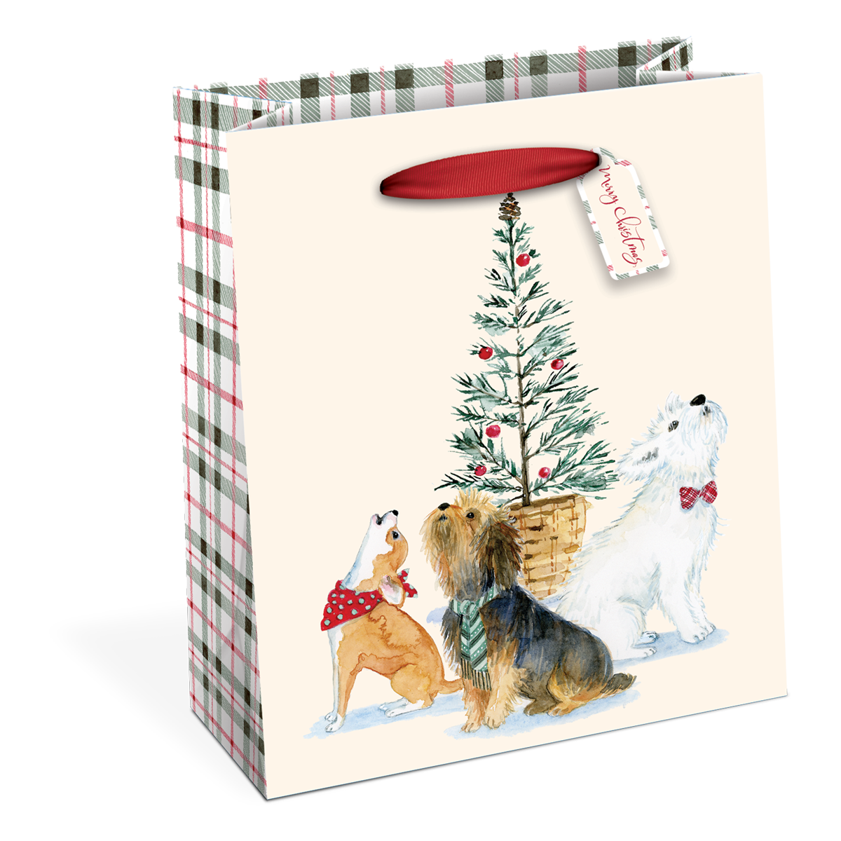Caroling Dogs Medium Gift Bag Product