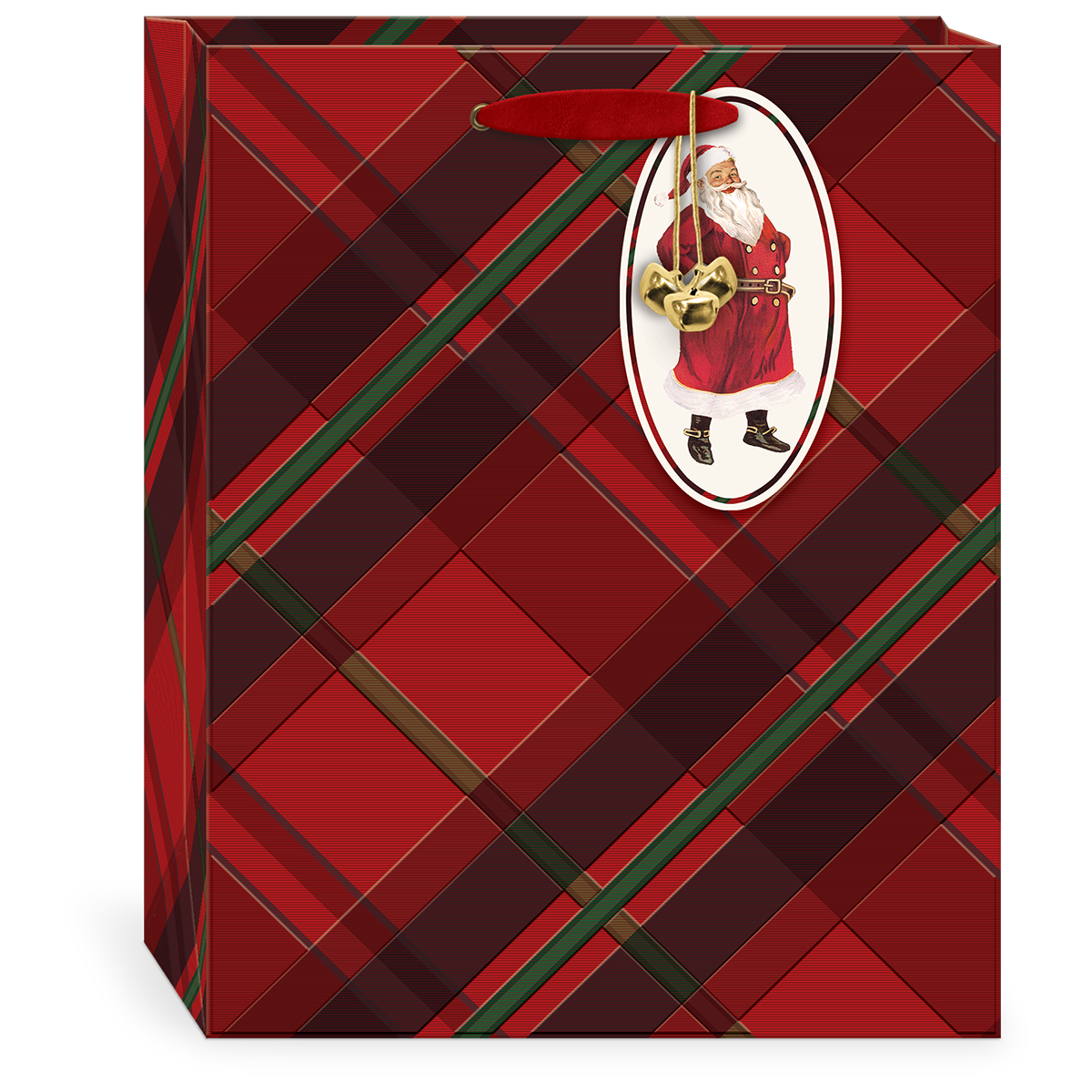 Heirloom Christmas Red Plaid Large Gift Bag Product